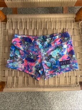 Fleo Vibrant Floral Multi-Color Athletic Shorts